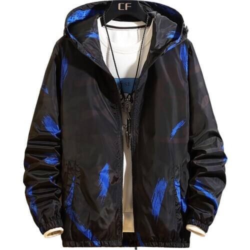 2020 New Fashion Mens Camouflage Jacket Korean Youth Hooded Jacket Autumn Thin Class Clothes Men Camouflage Windbreaker Coat