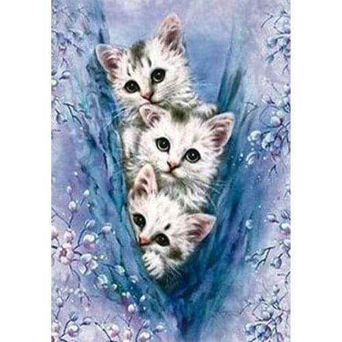 5D DIY Diamond Painting Plum blossom Cross Stitch Mosaic Rhinestone Diamond Embroidery Cat Home Decoration Diamond Painting F575