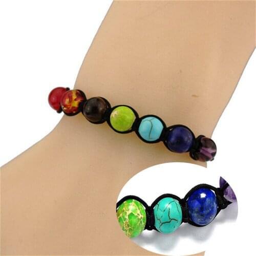 7 Chakra Bracelets Mens Healing Balance Beads 8mm Reiki Prayer Natural Stone Yoga Womens Bracelet Best Couples or Girlfriend