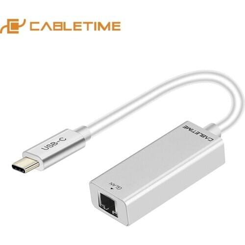 CABLETIME USB C Ethernet Adapter USB typeC to RJ45 Lan Network Card USB C 3.1 Type c Hub for Samsung Galaxy Note9 Macbook C045