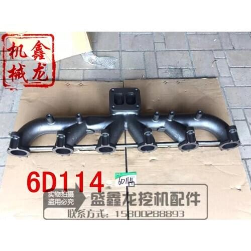 Excavator accessories 31 215-8/SY205-8/215-8/6D34 engine exhaust manifold 6D114