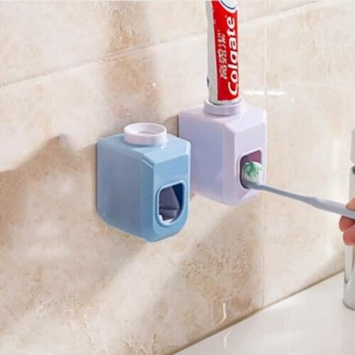 1 New Automatic Toothpaste Dispenser Squeezer Free Hand Squeeze Bathroom Wall Mount Accessories Toothpaste Rack