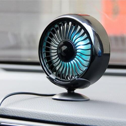 5V USB Powered Car Fan 3-Speed 7-Blade Air Vent Clip Fan with Detachable Base Automotive Air Cooling Fan Cooler