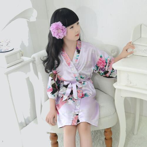 Toddler Pajamas Robes Girls Bath Robe for Kids Robes New Summer Baby Girls Silk Satin Infant Bathrobe Sleepwear Children Clothes