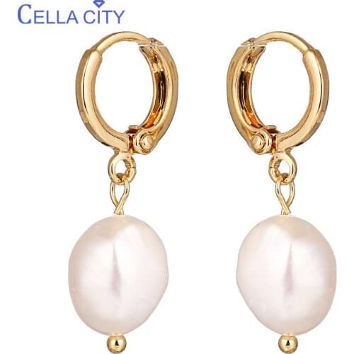Cellacity Women Silver 925 Earring Fine Jewelry Round Pear Irregular Shape Drop Earring Women Gift Wedding Party Wholesale Gift