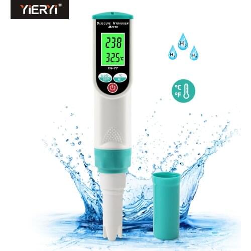 Digital 2 in 1 Temp Dissolved Hydrogen Meter 0~1999ppb LCD Display Analyzer Water Quality Tester for Drinking Water Laboratory