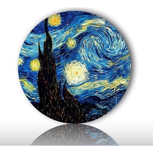 Background Wall Plate Decoration Van Gogh Oil Painting Plate Decorative Plate Wall Dish Art Plate Ceramic Plate Home Decor