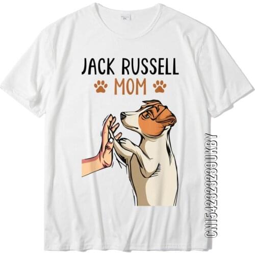 Jack Russell Terrier Mom Cute Dog Mama Funny Women T-Shirt Printed Tees Cotton Mens Tshirts Printed Special