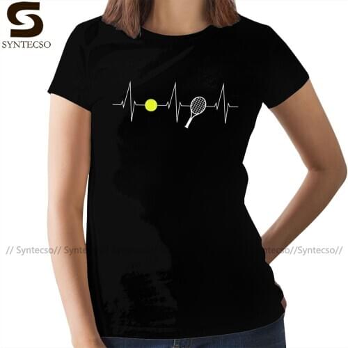 Heart Club T-Shirt Tennis Tennis Rackets T Shirt Summer White Women tshirt Short Sleeve XXL Ladies Tee Shirt