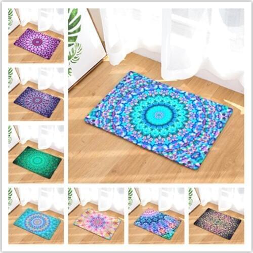 Geometric Print Carpet Anti-slip Floor Mat Mandala Boho Print Bathroom Kitchen Door Mat 40x60 50x80cm Area Rugs