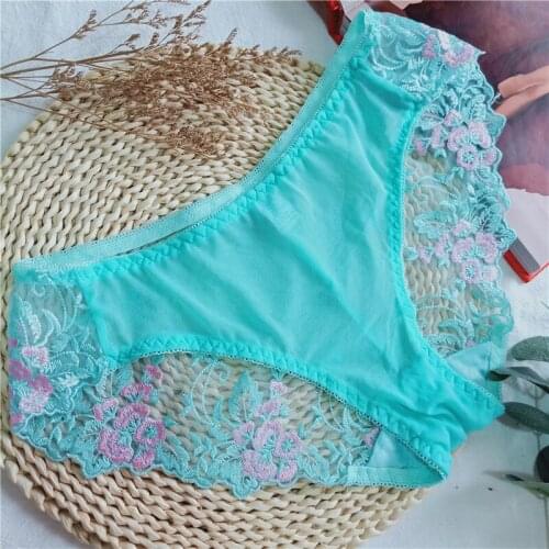 Lace briefs women sexy transparent briefs waist size womens soft briefsCX26