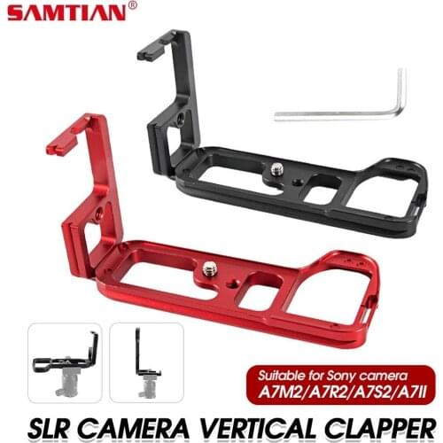 SAMTIAN Camera L Bracket Quick Release Plate Micro Camera Vertical Grip For Sony A7M2 A7S2 A7R2 A7II SLR Camera L Release Plate