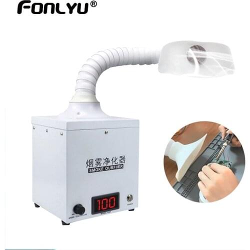 Mini Soldering Desktop Smoke Purifier Fume Extractor Air Cleaner Dust Purification For PCB Motherboard Welding Absorbing Repair