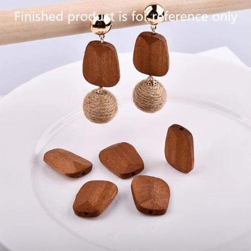Fashion diy primary color wood perforation handmade irregular slice 10pcs/lot necklace/bracelet/ear Jewelry accessory