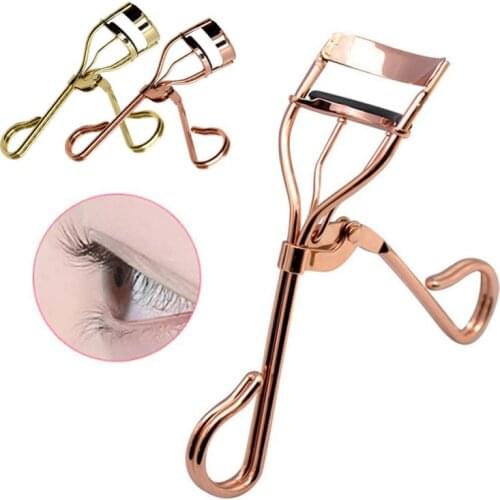 New 1pc Rose/Yellow Gold Eyelash Curler Eyelash Beauty Tool Eyelash Curling False Eyelash Aid Makeup Tools Accessories For Women