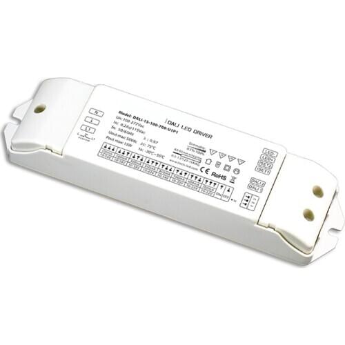 New DALI Intelligent Dimming Driver,AC100V-240V Input;100mA-700mA 15W Output;Push Dim Constant Current UL Dimmable Power Drive