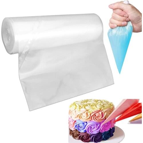 50 Pieces Roll Industrial Strength 12 Inch Disposable Piping Bags Thick Cake Decorating Pastry Bag