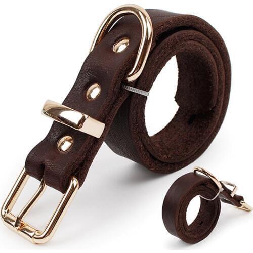 Leather Pet Dog Collar For Big Dog High Quality Pet Products Dog Pet Collar Genuine Leather Collar 11654