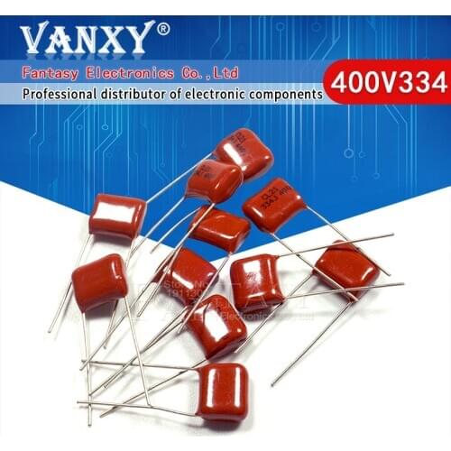 10PCS 400V334J 0.33UF Pitch 10mm 400V 330NF 334 CBB Polypropylene film capacitor