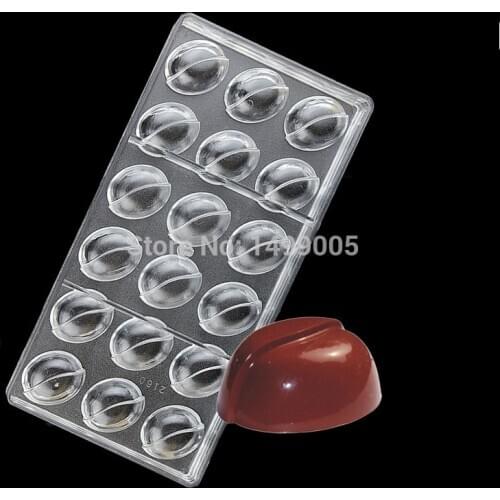 Clear 3 D DIY Plastic PC Poly-carbonate Bean Models 3D Transparent shatterproof chocolate Candy mold baking tools bakeware