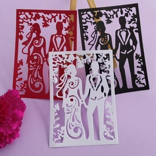 Happy wedding background wallpaper metal cutting die stamping die clipping paper processing album template DIY