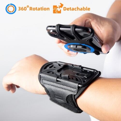 Removable Rotating Sports Phone Wristband Running Wrist Bag Generation Driving Takeaway Navigation Arm Bag Fitness Cycling Trave