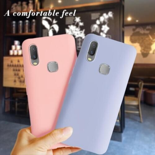Candy Color Silicone Case For VIVO Y11 2019 Case 1906 1906_20 Soft TPU Back Cover For Vivo Y11 Y 11 Phone Shell Capas