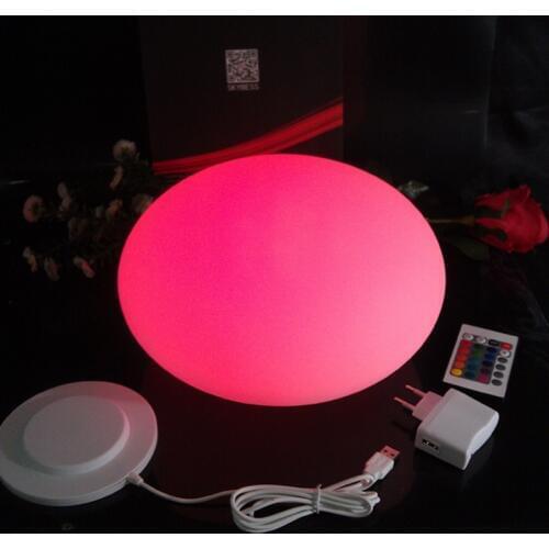 Skybesstech D20*H14cm Mini LED Night Llights Li Rechargeable battery powered Flash LED Stone ball Egg Lighting free shipping 1pc