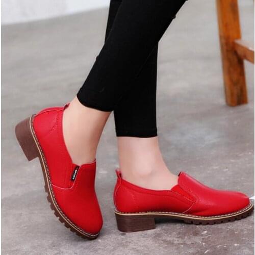 2021 new spring and autumn fashion women flat shoes round toe oxford shoes soft leather comfortable women shoes