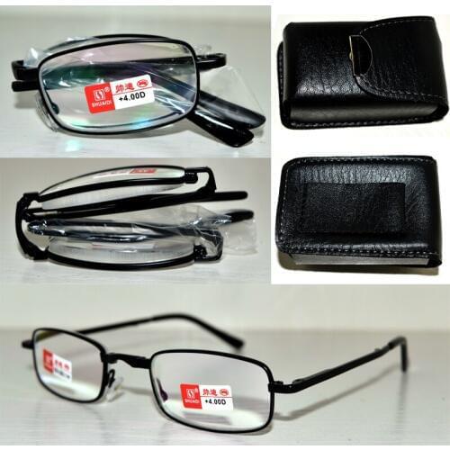 PU CASE BELT EASY QUALITY foldable noble wear anti-reflection coated reading glasses +1.0 +1.5 +2.0 +2.5 +3.0 +3.5 +4.0