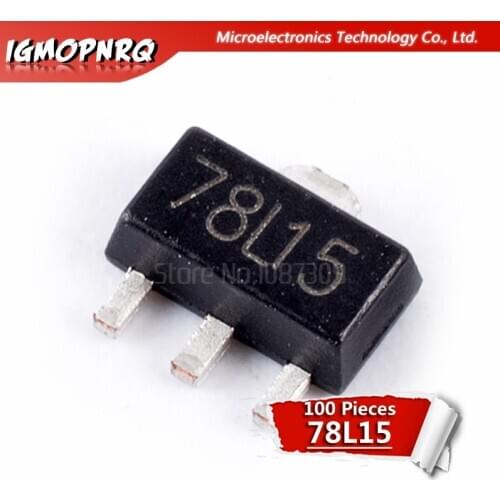100PCS 78L15 SOT 89 SMD three-terminal voltage regulator circuit new and original