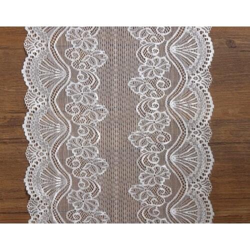 3 meters 23cm white elastic lace Fabric French hollow underwear stretch lace Trim DIY French hollow underwear