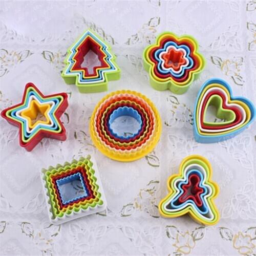 5pcs/6pcs/Set Cookie Cutter Various Shape Biscuit Maker Pastry Cutter Plastic Baking Mould Fondant Jelly Mold Bakeware