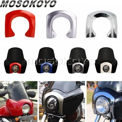 6 Colors ABS Plastic Headlight Fairing Bezel Trim Headlamp Mask Surround Decoration Trim for Harley Sport FXD Fat Bob Street Bob