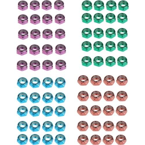 80pcs Skateboard Truck nuts M8 screws Skateboard Bridge Hareware