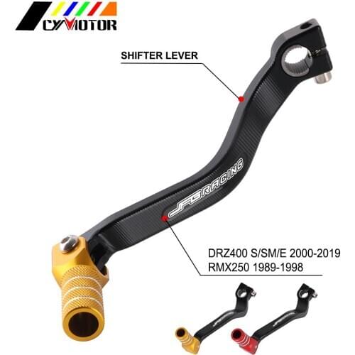 Motorcycle CNC Aluminum Folding Shifter Shift Pedal Lever For SUZUKI DRZ400 S SM-E DRZ 400S 2000-2019 RMX250 RMX 250 1989-1998
