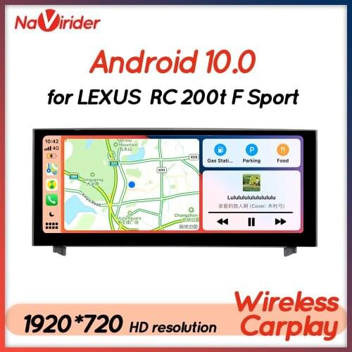 Android 10 Car Multimedia Player For Lexus RC 200t F Sport RC200t RC350 2016 RCF Radio GPS Navigation Head Unit Autoradio 2 Din