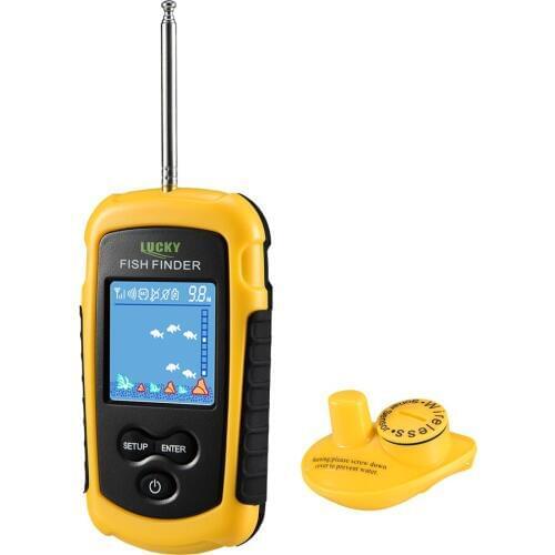 Sonar Fish Finder Lucky ffcw1108-1 Wireless Sonar Fishing Alarm Lure Echo FindFish Deeper FishFinder for Fishing Russian Finder