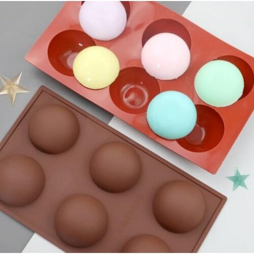 6 cavity semi-circular shape silicone cake mold, silicone moon cake mold, silicone cake mold, handmade soap mold DIY