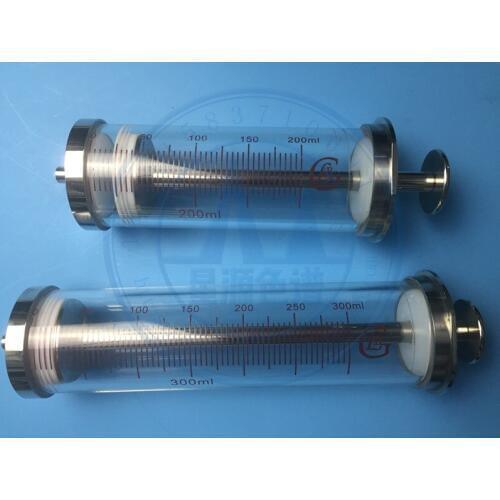 Air tight corrosion resistant precision injection pump fluid pump 200/300ml laboratory gas chromatography sampling cartridge