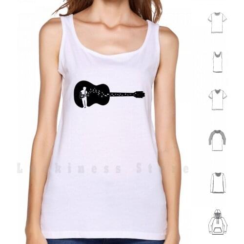 Guitar-Classical Guitarist Tank Tops Vest 100% Cotton Guitar Classical Guitarist Guitar Guitars Guitar Lover Guitar