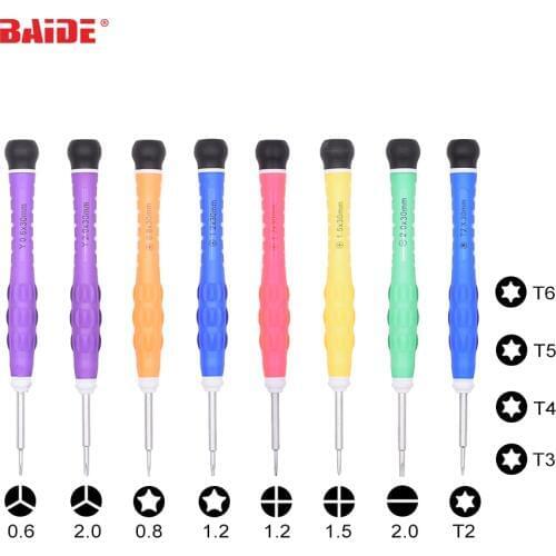 Hot sale 125mm Color Bar PVC Screwdriver PH00 0.6Y 0.8 Pentalobe 1.2 pentacle for iPhone 7 Molibe Phone Screwdrivers iPad