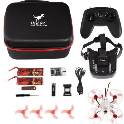 HGLRC Petrel 75 1.6inch 1S 2S FPV Tinywhoop Drone Radiomaster T8 Transmitter VR009 FPV Goggles RTF Starter Kit for FPV Beginners
