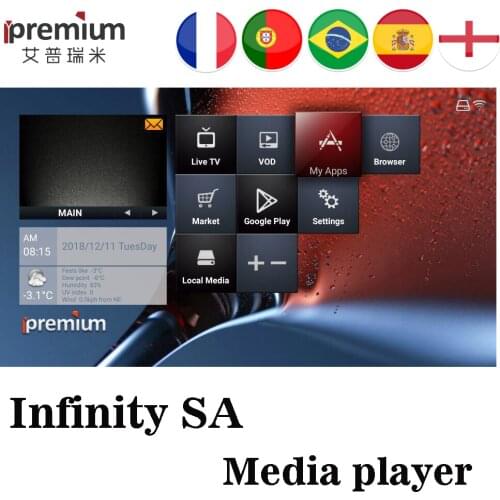 Ipremium Android smart tv box and soundbar TV Express System APP media player for Arab/ Spain / Portugal/French/England