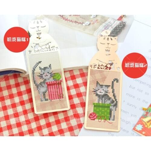 Cats Bookmark Princess DIY Craft Stich Set Cross Stitch Needlework Embroidery Crafts Counted Cross-Stitching Kit