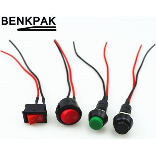 Push button switch car circuit wire speaker electrical mini boat shape round line