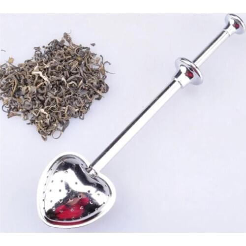 Kitchen Accessories Tea Filter Heart Shaped Tea Strainer Stainless Steel Tea Infuser Spoon Strainer Tea Spoon Infuser Filter