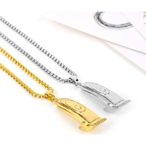 Fashion Creative Razor Pendant Necklace Popular Simple Personality Wild Exquisite Design Hip Hop Party Pendant Jewelry Gift