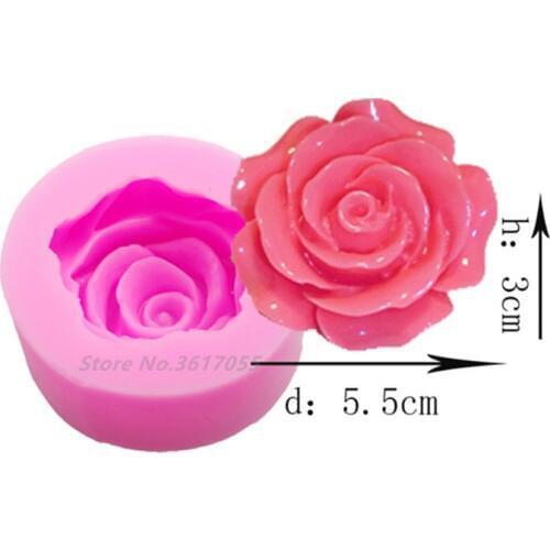 New Rose Flowers Silicone Soap Mold Multifunction Candle Molds Cake Candy Baking Mould DIY Handmade Craft