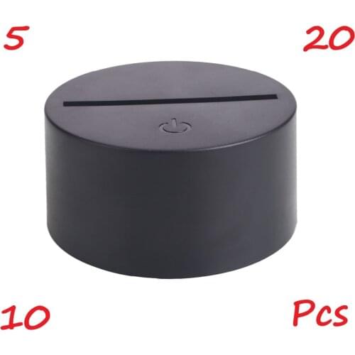 5/10/lot pcs 7 Colors Touch Lamp Base For 3D Night Light LED Light Base White/Black Led Lamp Holder Portalampada Hot Sale